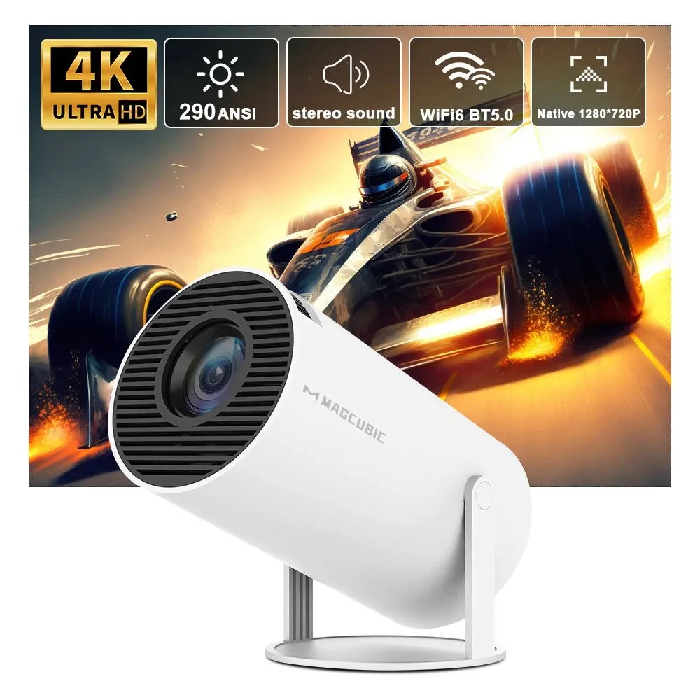 Proyector Magcubic HY300 Pro 4K — Android 11, WiFi 6, 290 ANSI, Bluetooth 5.0
